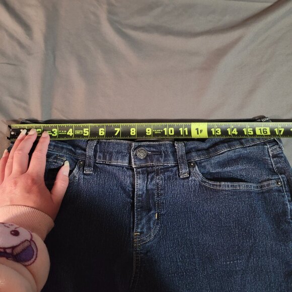 Levi Strauss Signature Jeans Womens 33* Blue Curvy Bootcut Dark Wash Denim - Picture 7 of 9